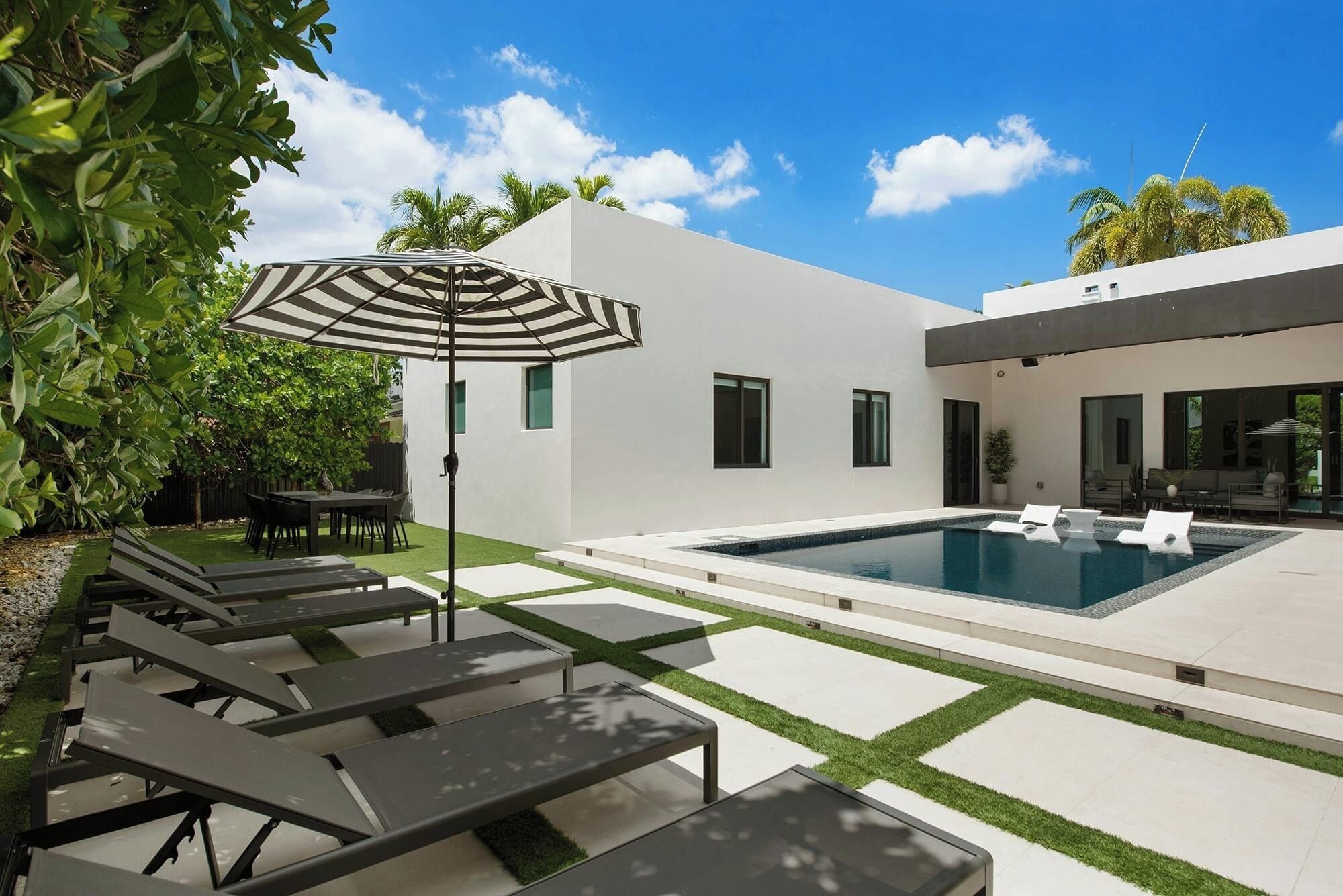 Utendørsbasseng og et oppvarmet basseng