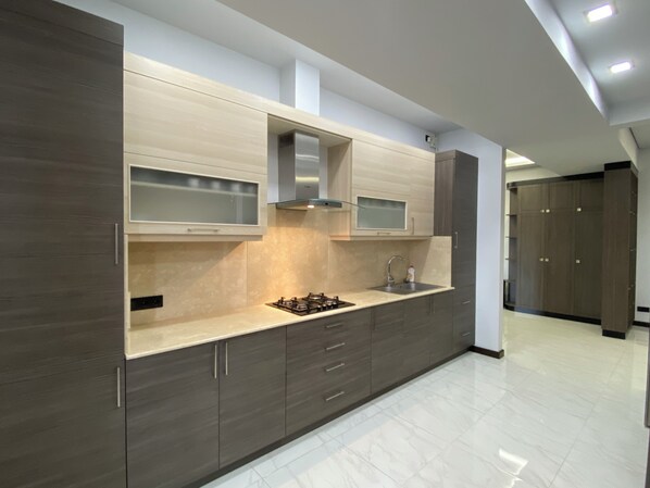 Apartemen Keluarga, balkon, pemandangan kota | Dapur pribadi | Ketel listrik