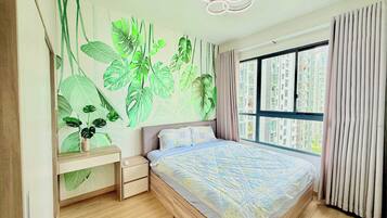 2 dormitorios, tabla de planchar con plancha, wifi