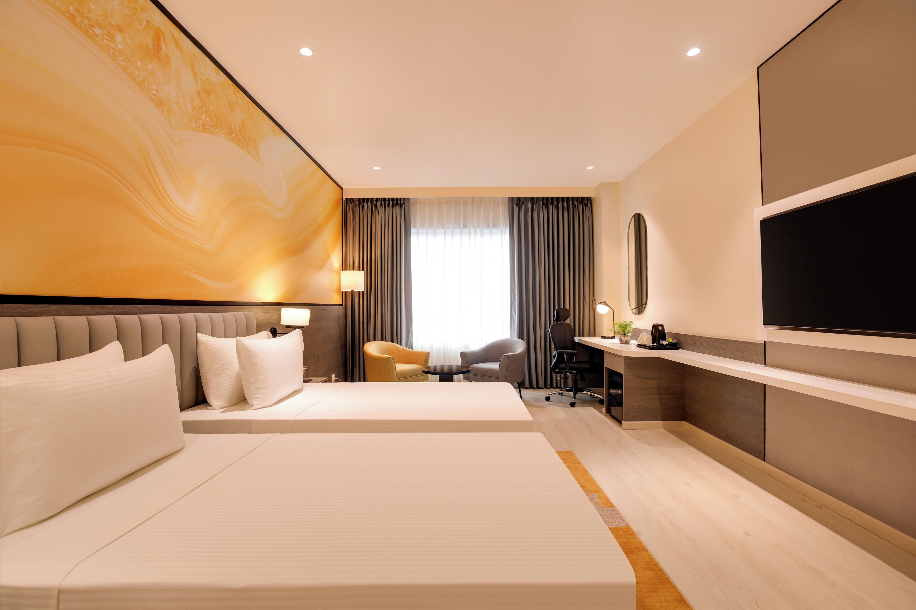 Kahden hengen executive-huone (kaksi sänkyä) | Työpöytä