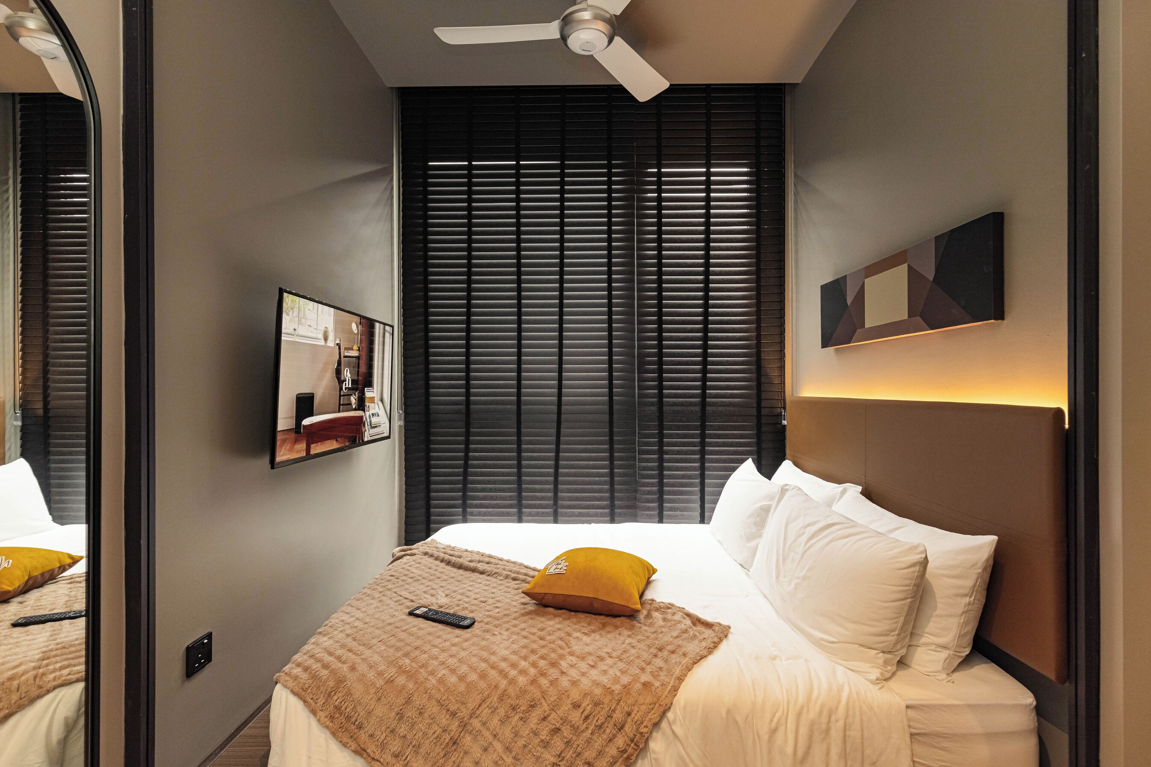 Apartamento executivo, 3 quartos, sacada, vista para a montanha | Cofres nos quartos, espaço de trabalho para notebook