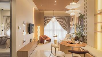 Executive Apartment, 1 Bedroom, Balcony, Mountain View | In-room safe, laptop workspace, iron/ironing board, free WiFi