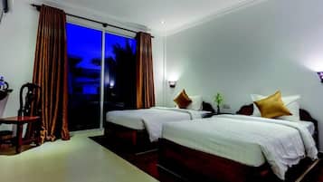 Deluxe Twin Room, Balcony, Pool View | Minibar, in-room safe, soundproofing, free WiFi