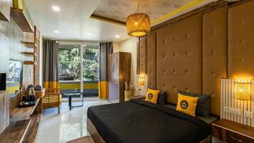 Blackout curtains, iron/ironing board, free WiFi, bed sheets