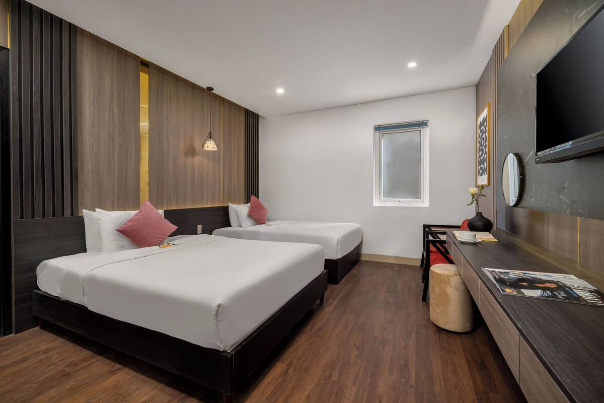 Deluxe Twin Room with Cityview | Literie de qualité, couette en duvet