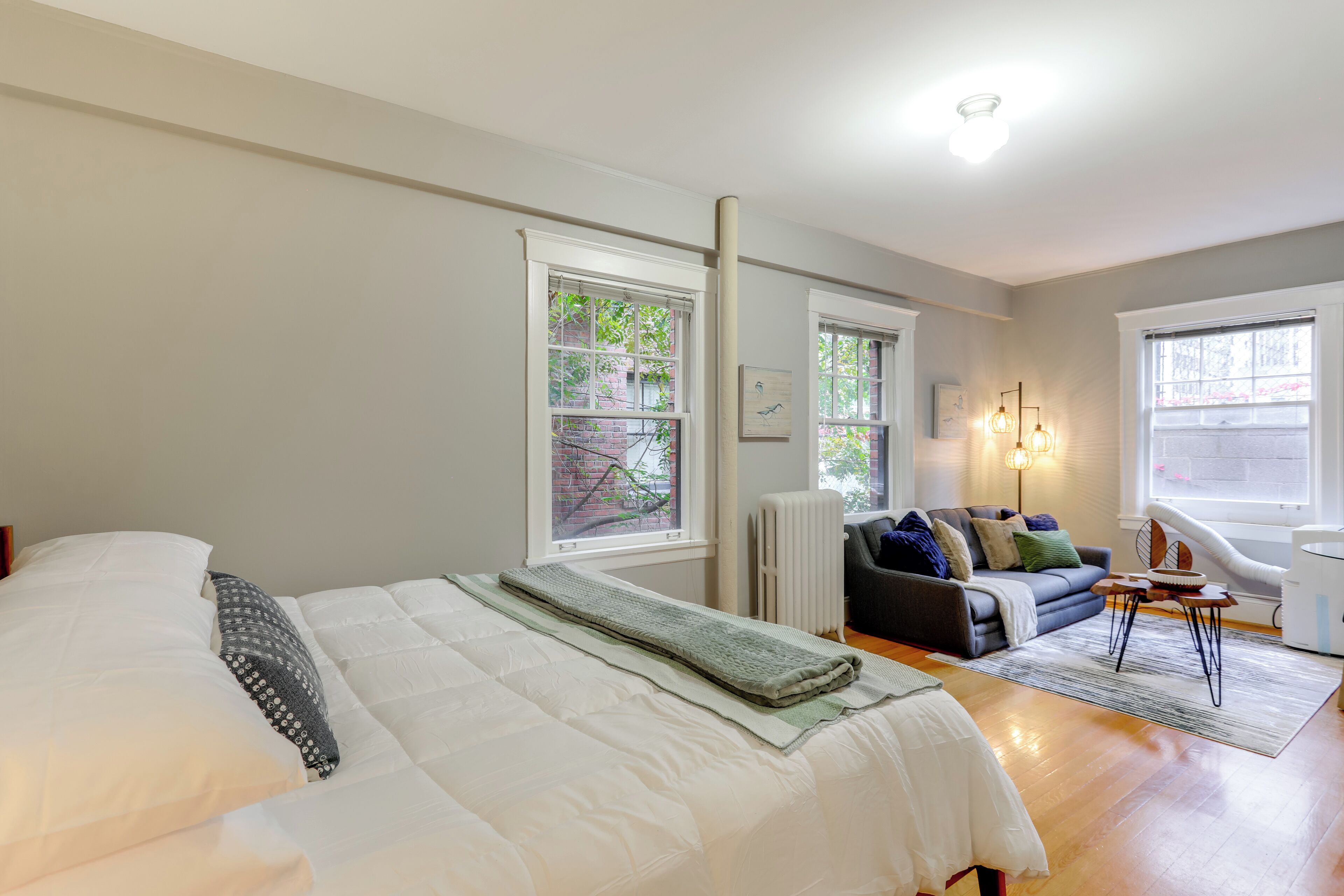 Desk, iron/ironing board, internet, bed sheets