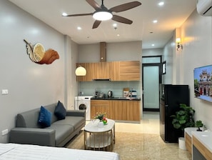 Apartamento Deluxe | Sistema de insonorización, tabla de planchar con plancha, wifi gratis