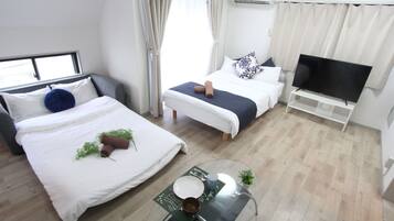 1 多间卧室、床单