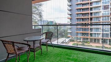 Classic-Apartment, Balkon, Stadtblick | Ausblick vom Zimmer