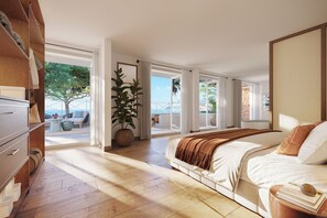 Luxe beddengoed, een minibar, individueel gedecoreerd