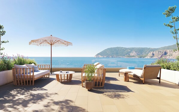 Junior Suite, Terrace, Sea View | View from room