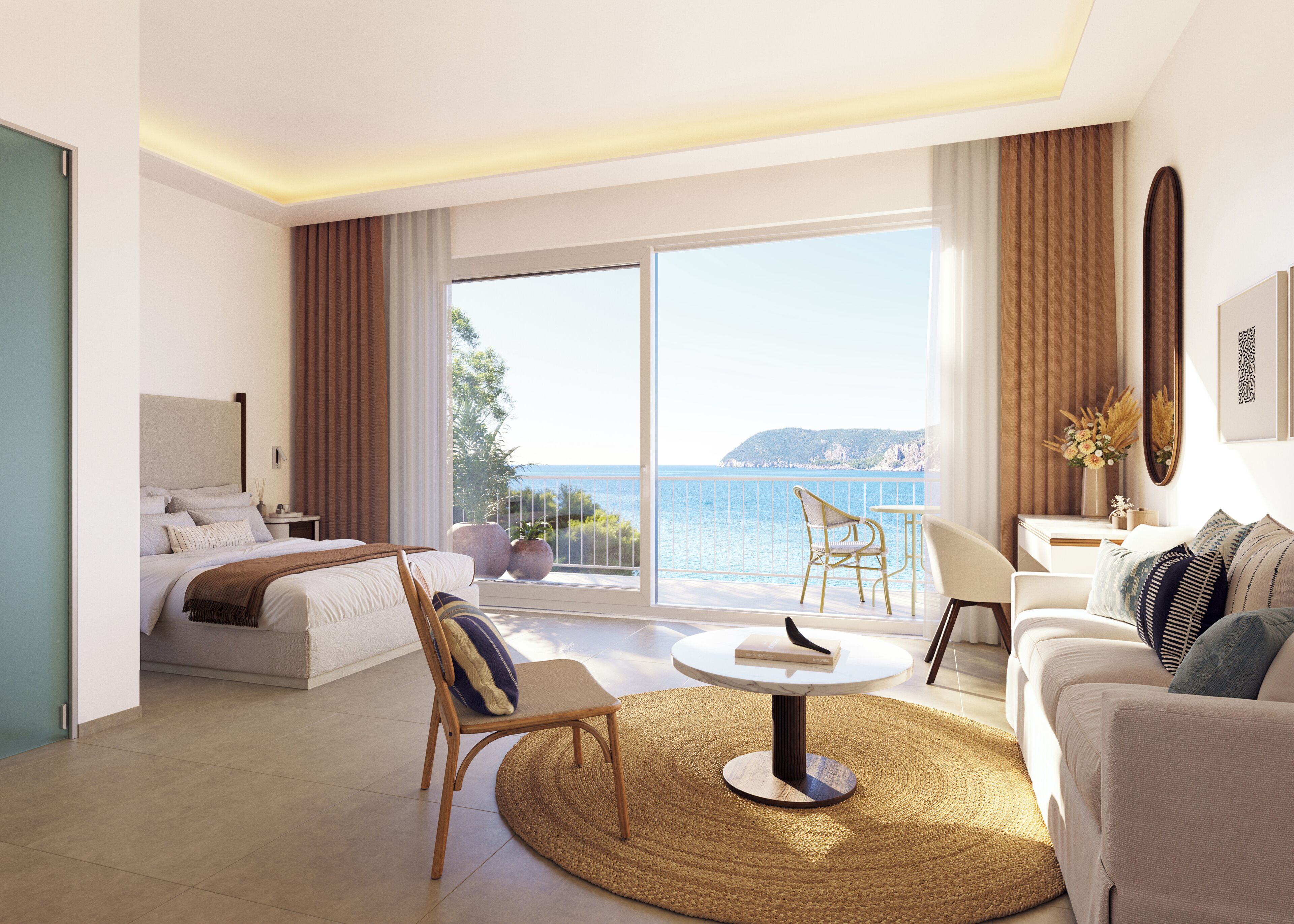 Junior Suite, Oceanfront (Villas) | Premium bedding, minibar, individually decorated, individually furnished