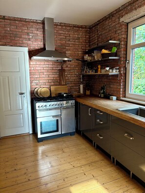 Oven, stovetop, dishwasher - City apartment on the historic Wall in Aurich (Aurich)