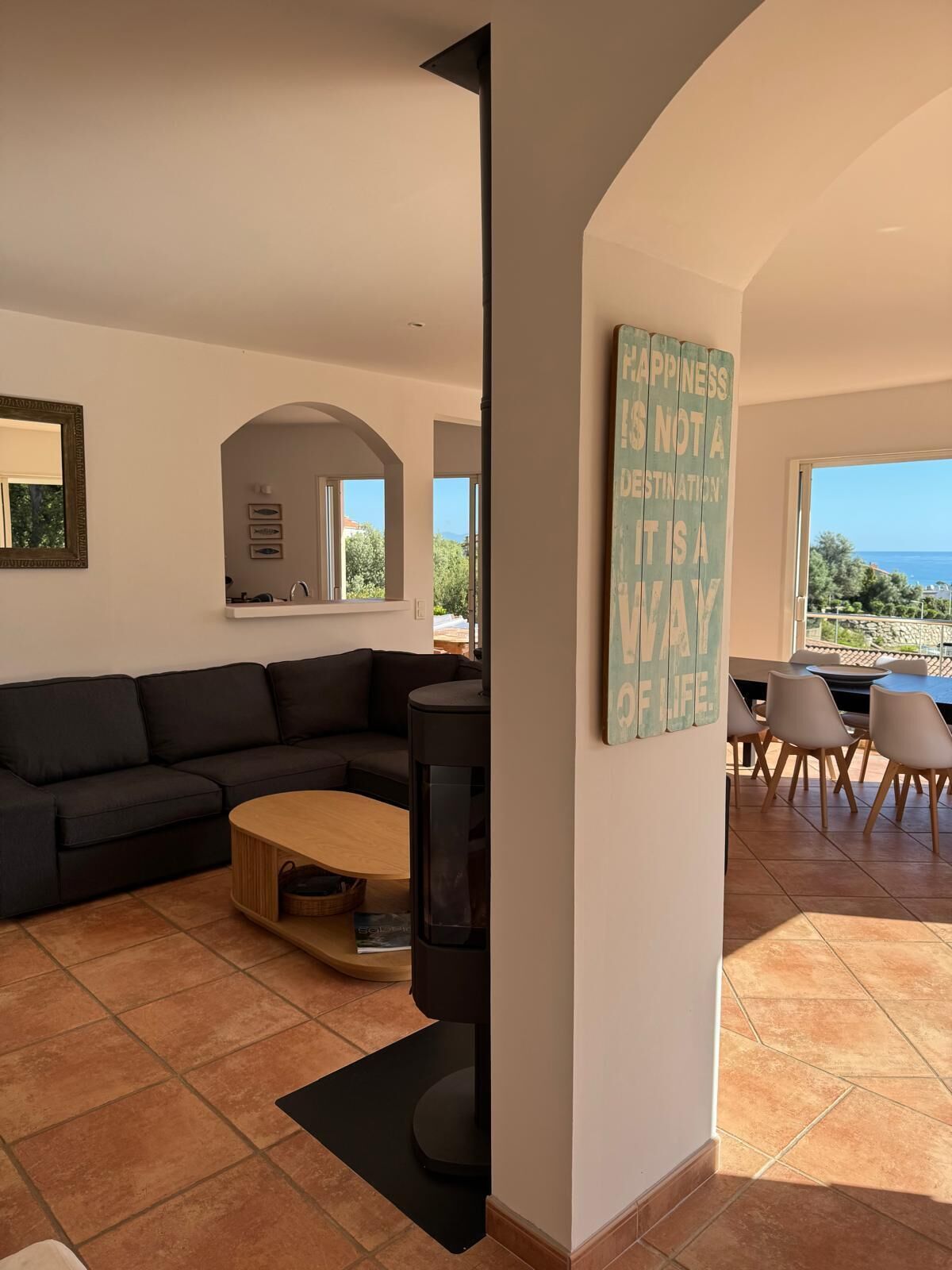 Haut De Villa Vue Mer Spacieuse 10 Min De La Plage, 5 Min Du Centre Du Village - Solenzara