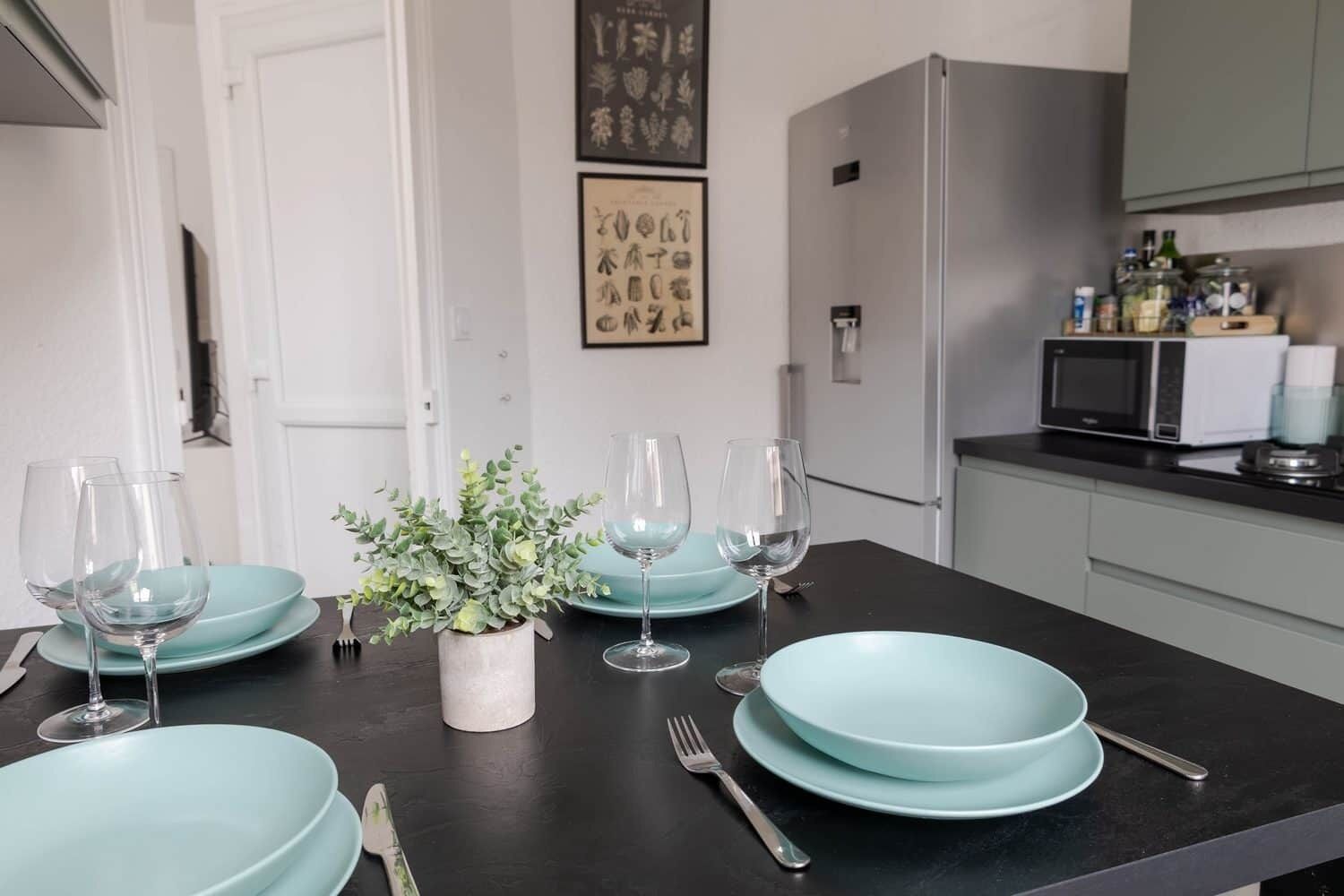 Fridge, microwave, stovetop, toaster