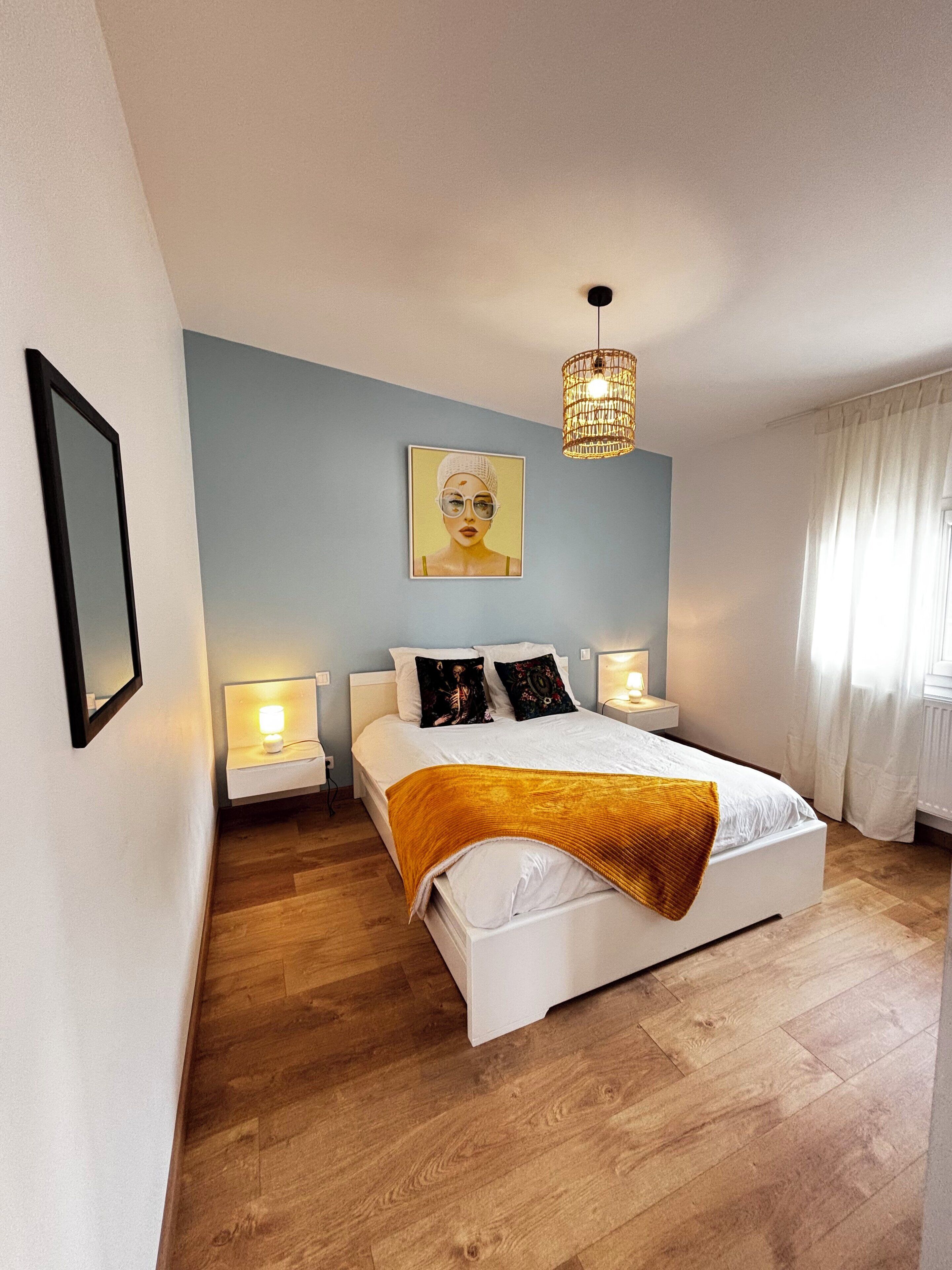 2 makuuhuonetta, silitysrauta/-lauta, ilmainen Wi-Fi, vuodevaatteet