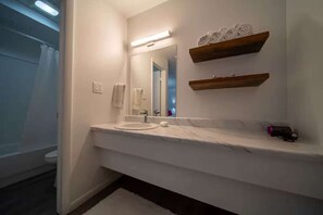 Hair dryer, towels