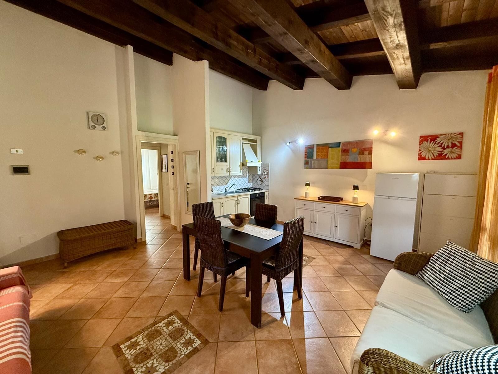 Apartment | Living area | 22-inch flat-screen TV with cable channels