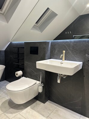 Regadera, amenidades de baño gratuitas, secadora de cabello, toallas 