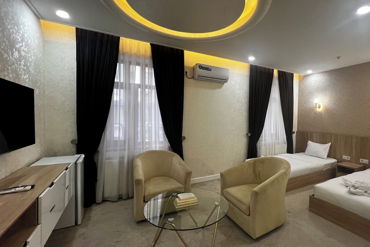 Habitació amb dos llits individuals estàndard, vistes a la ciutat | Escriptori, habitacions insonoritzades i wifi gratuïta