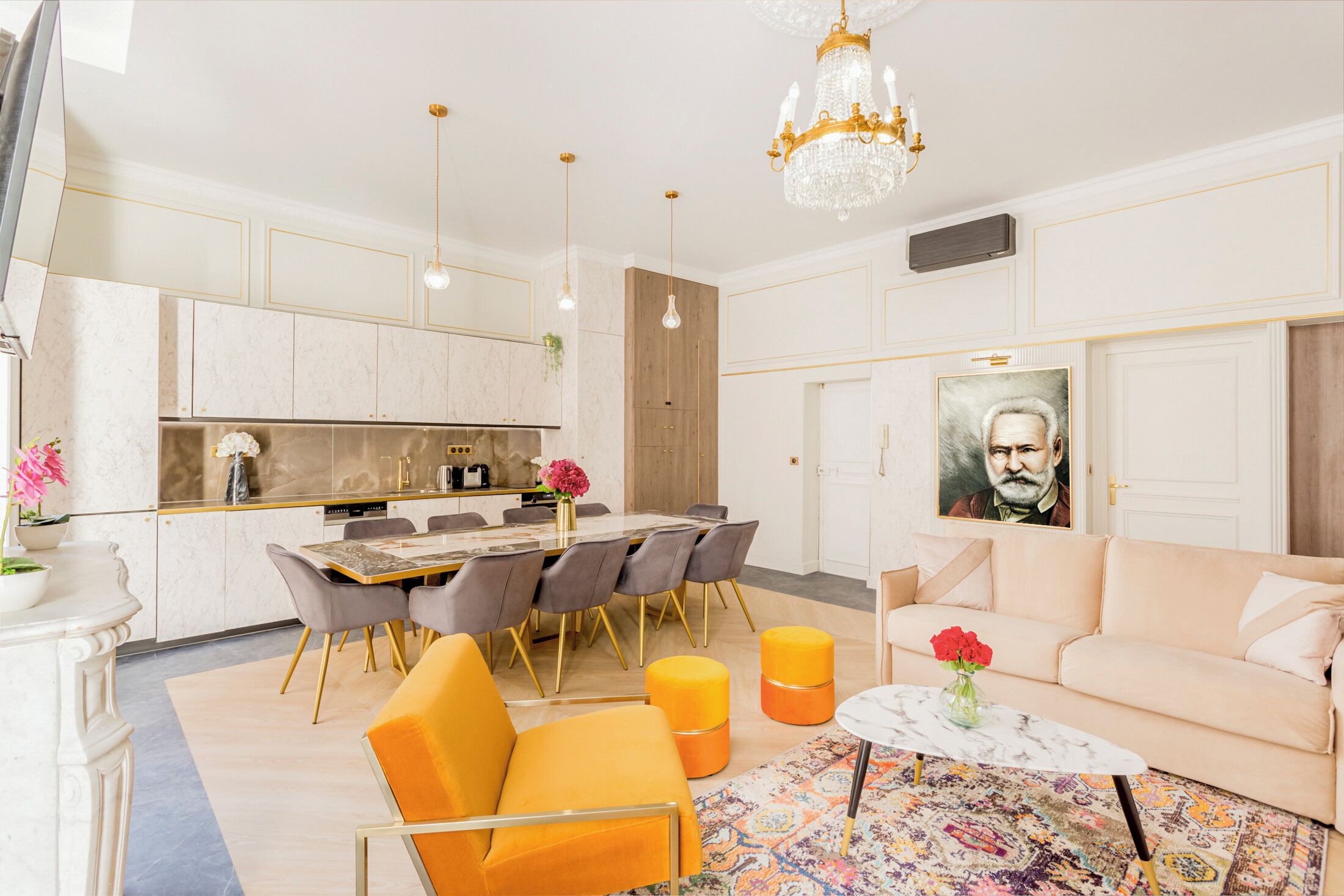 Apartment | Living area | 43-inch Smart TV with cable channels, Netflix, streaming services