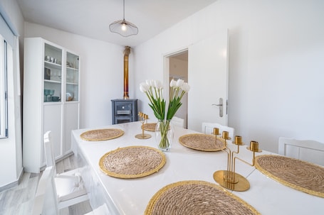 Dining. Villa 'Sunrise' with Private Terrace, Private Garden and Wi-Fi