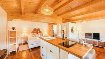 Mini-fridge, microwave, highchair