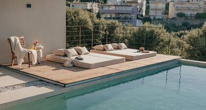 Casa Astra Private Villa with Pool & Sea View in Agia Marina, Chania
