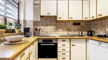 KĂŒhlschrank, Mikrowelle, Ofen, Herdplatte