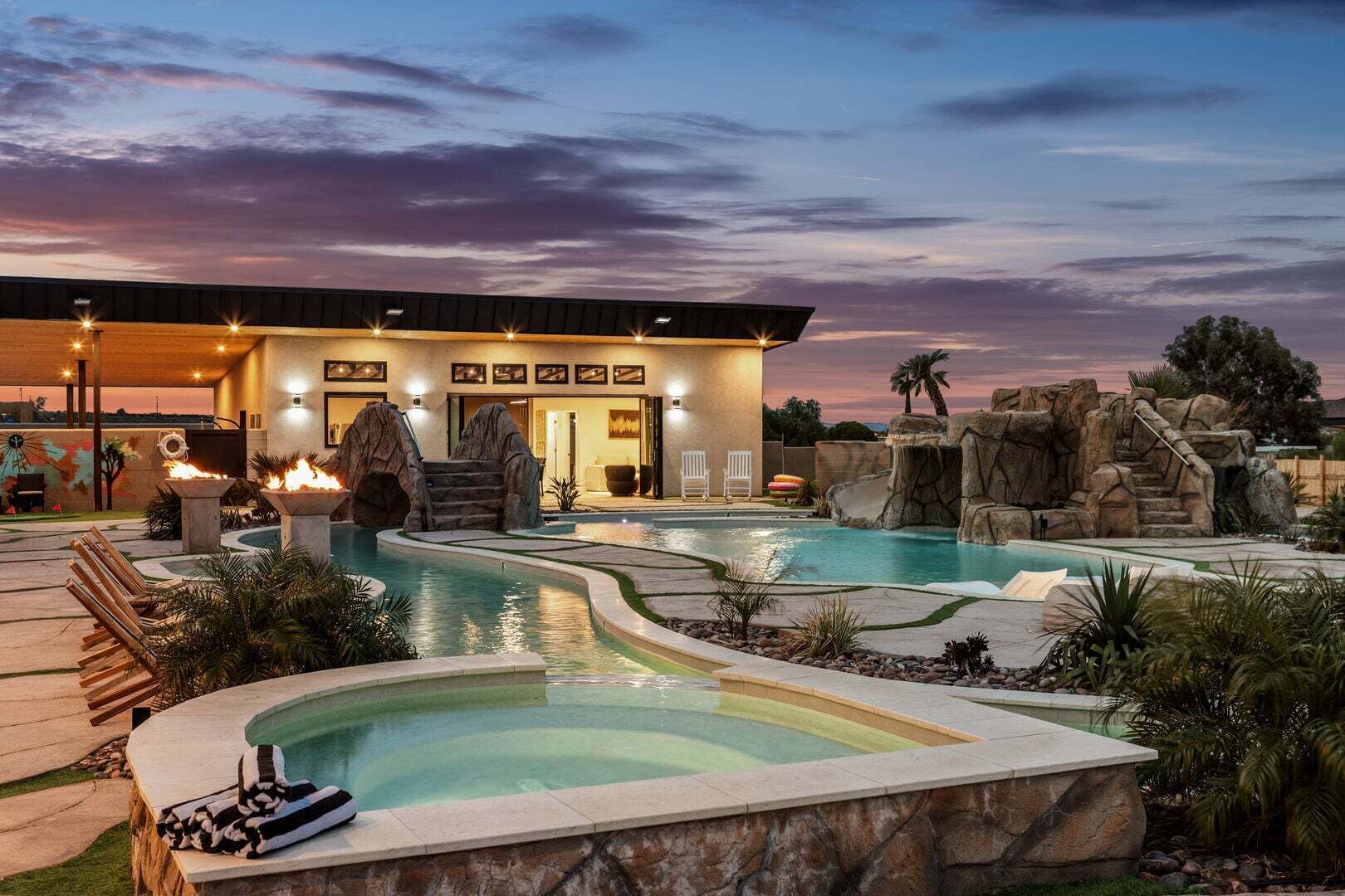 A heated pool