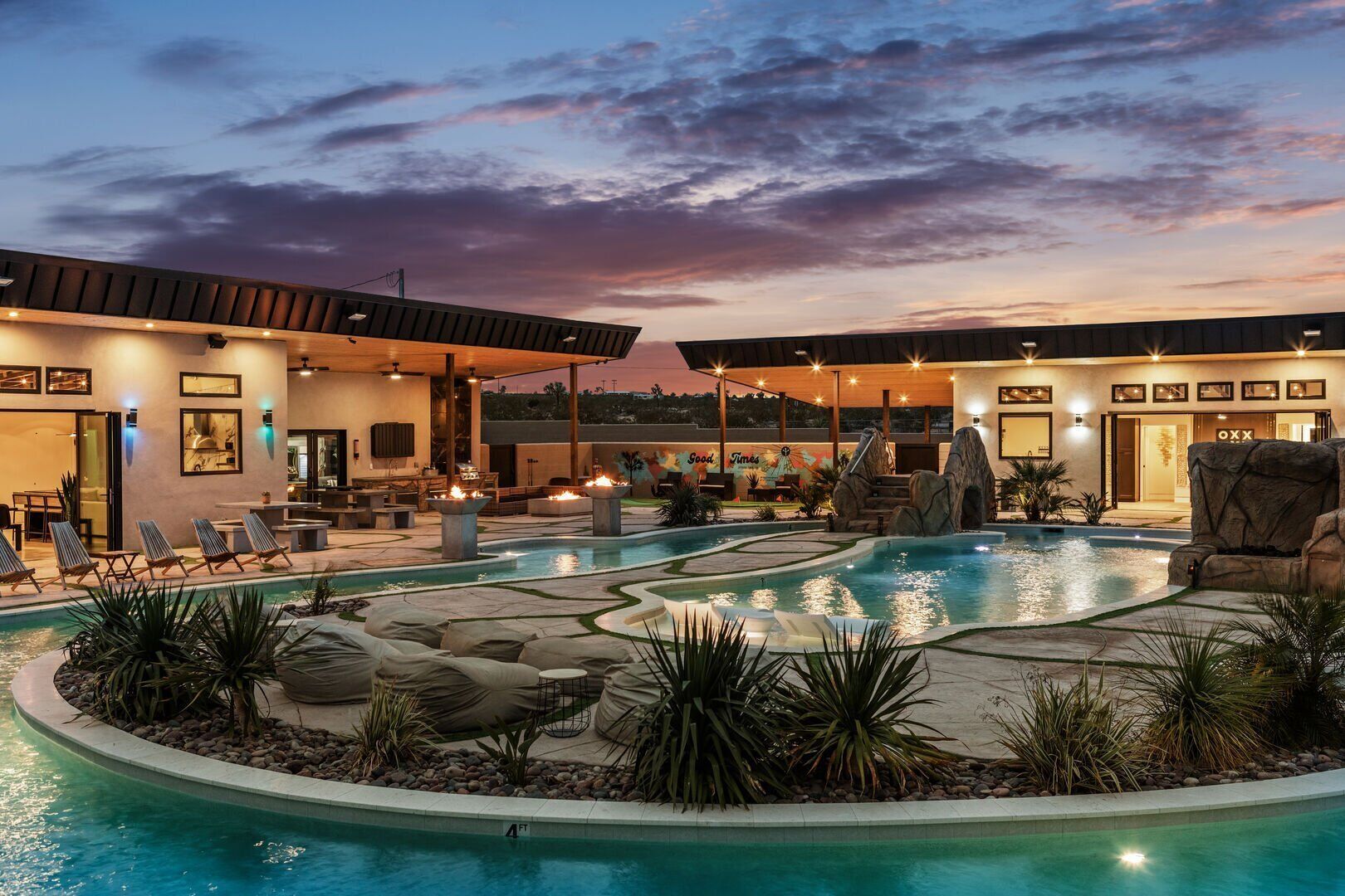 A heated pool