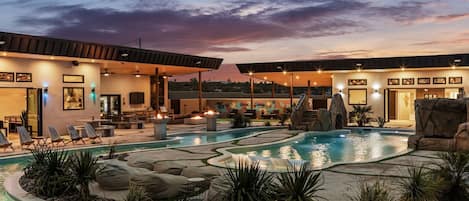 A heated pool