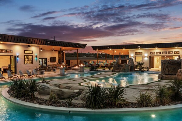 A heated pool