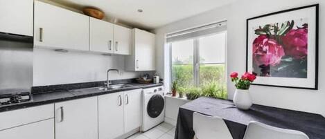 Microwave, oven, stovetop, dishwasher