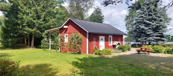 Vacation home directly on the Lagan near Markaryd