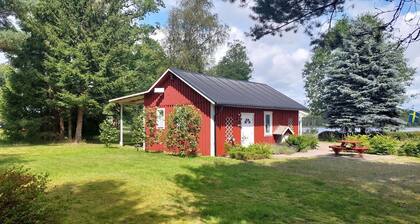 Vacation home directly on the Lagan near Markaryd