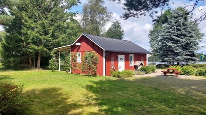 Vacation home directly on the Lagan near Markaryd