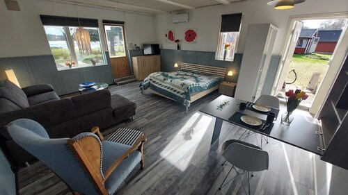 Vacation home directly on the Lagan near Markaryd