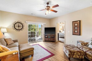 Condo, Multiple Beds, Balcony, Golf View (R&L Scenic Views) | Living area - R&L Scenic Views Retreat for 4 (Branson)