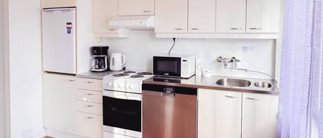 Microwave, oven, stovetop, dishwasher