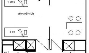 Floor plan - Apartment in Plagne Villages by Slopes (La Plagne-Tarentaise)