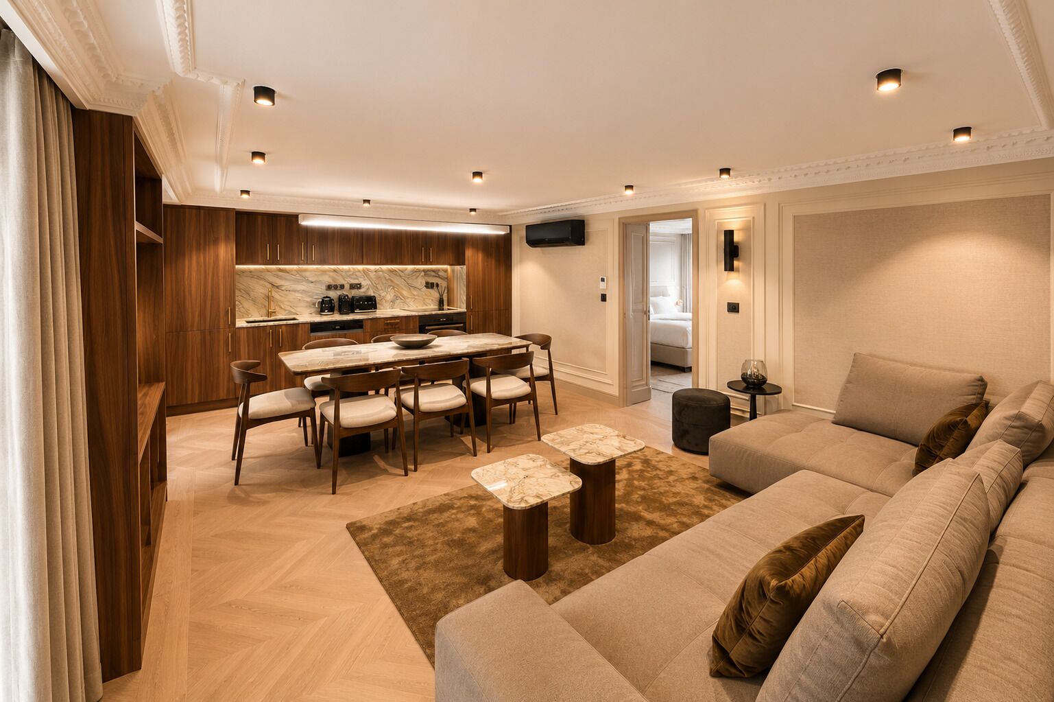 Apartment | Living area | 32-inch Smart TV with cable channels, Netflix, streaming services