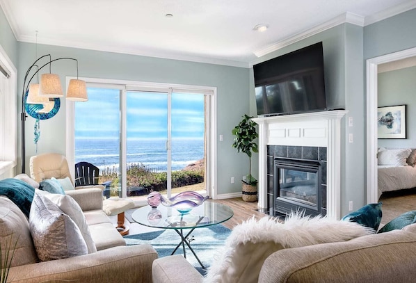 TV, fireplace, offices