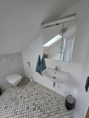 Shower, hair dryer, towels, toilet paper - Apartment "Gemütliches" with Shared Garden and Wi-Fi (Albbruck)