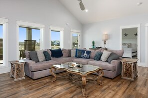House, 3 Bedrooms | Living area | Smart TV, streaming services - Deja Blue 2 3 Bedroom Home (Port Bolivar)