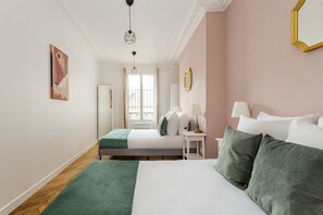 Apartment, Garden View | Hypo-allergenic bedding, pillow-top beds, individually decorated