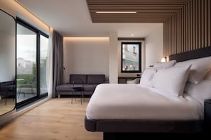In-room safe, desk, laptop workspace, blackout curtains - Grea Iras Apartments (Athens)