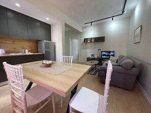 Apartment, 1 Bedroom, Balcony, City View | Dining room - Kadare City-center Apartment With Balcony (Tirana)