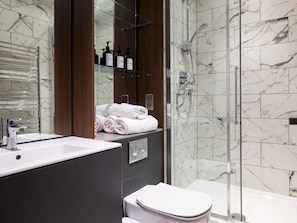 Hair dryer, towels