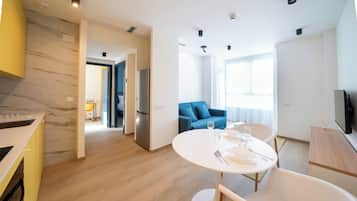 Apartamento ejecutivo, vistas a la ciudad | Wifi gratis y ropa de cama